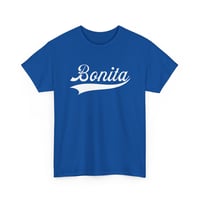 Image 12 of Bonita script tee | Spanish word graphic shirt, vintage baseball swoosh