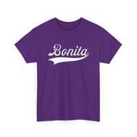 Image 15 of Bonita script tee | Spanish word graphic shirt, vintage baseball swoosh
