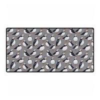Image 1 of Puffin Desk Mat, Mouse Pad, Cute Bird Pattern, Office Accessories, Desk Protector, Work From Home Es