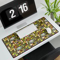 Image 3 of Stained Glass Desk Mat, Mouse Pad, Architectural Desk Mat, Geometric Office Decor, Frank Loyd Wright