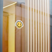 Image 2 of Smiley Face Kiss-Cut Vinyl Decal, have the day you deserve, Yellow Decal
