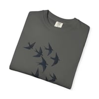 Image 12 of Swallow Flock T-shirt | Minimal Bird Tee, Flight Silhouette Shirt