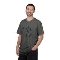 Image 13 of Swallow Flock T-shirt | Minimal Bird Tee, Flight Silhouette Shirt
