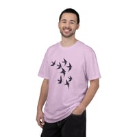 Image 25 of Swallow Flock T-shirt | Minimal Bird Tee, Flight Silhouette Shirt