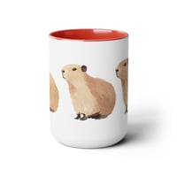 Image 2 of Adorable Capybara Coffee Mug - Unique Animal Lover Gift, Cute Wildlife Art, Ceramic Cup for Coffee &