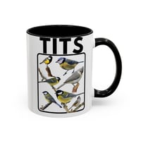 Image 1 of Funny Bird Accent Coffee Mug, Titmouse Office Mug, Ceramic Tea Cup, Novelty Animal Lover Gift, Uniqu