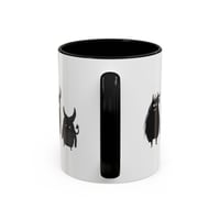 Image 4 of Mug, Cute Monsters Black and White Illustration Coffee Cup