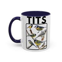 Image 5 of Funny Bird Accent Coffee Mug, Titmouse Office Mug, Ceramic Tea Cup, Novelty Animal Lover Gift, Uniqu