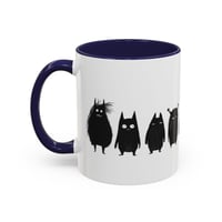 Image 6 of Mug, Cute Monsters Black and White Illustration Coffee Cup