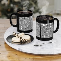 Image 4 of Military Coffee Mug, NATO Phonetic Alphabet Black Ceramic Cup, Army Gift for Veterans, 11oz-9e401f32