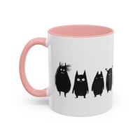 Image 9 of Mug, Cute Monsters Black and White Illustration Coffee Cup