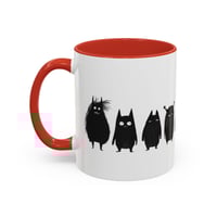 Image 12 of Mug, Cute Monsters Black and White Illustration Coffee Cup