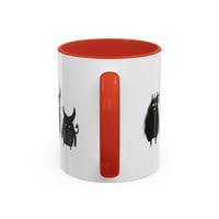 Image 13 of Mug, Cute Monsters Black and White Illustration Coffee Cup