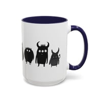 Image 17 of Mug, Cute Monsters Black and White Illustration Coffee Cup