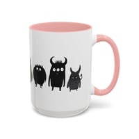 Image 20 of Mug, Cute Monsters Black and White Illustration Coffee Cup