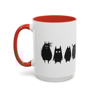 Image 24 of Mug, Cute Monsters Black and White Illustration Coffee Cup