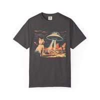 Image 1 of UFO Cat T-Shirt, Vintage Graphic Tee, Unisex Trendy Apparel, Alien Lover Gift, Casual Everyday Wear,