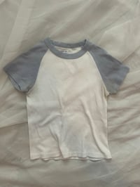 Image 1 of Brandy Melville Ribbed Baseball Tee