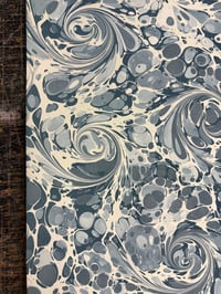 Image 2 of One of a kind hand marbled paper  'Blue Prism' 