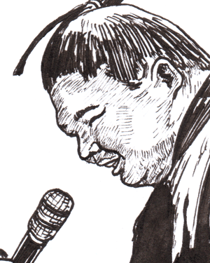 Image of Ura leg flex - A4 ink drawing