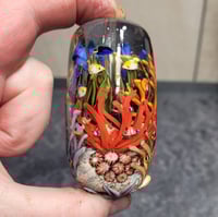Image 2 of XXXL. Bright Tropical Coral Reef Aquarium - Flameworked Glass Sculpture Bead