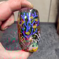 Image 5 of XXXL. Bright Tropical Coral Reef Aquarium - Flameworked Glass Sculpture Bead