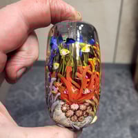 Image 8 of XXXL. Bright Tropical Coral Reef Aquarium - Flameworked Glass Sculpture Bead