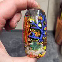 Image 5 of XXXL. Tropical Metropolis Coral Reef Aquarium - Flameworked Glass Sculpture Bead