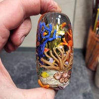 Image 7 of XXXL. Tropical Metropolis Coral Reef Aquarium - Flameworked Glass Sculpture Bead