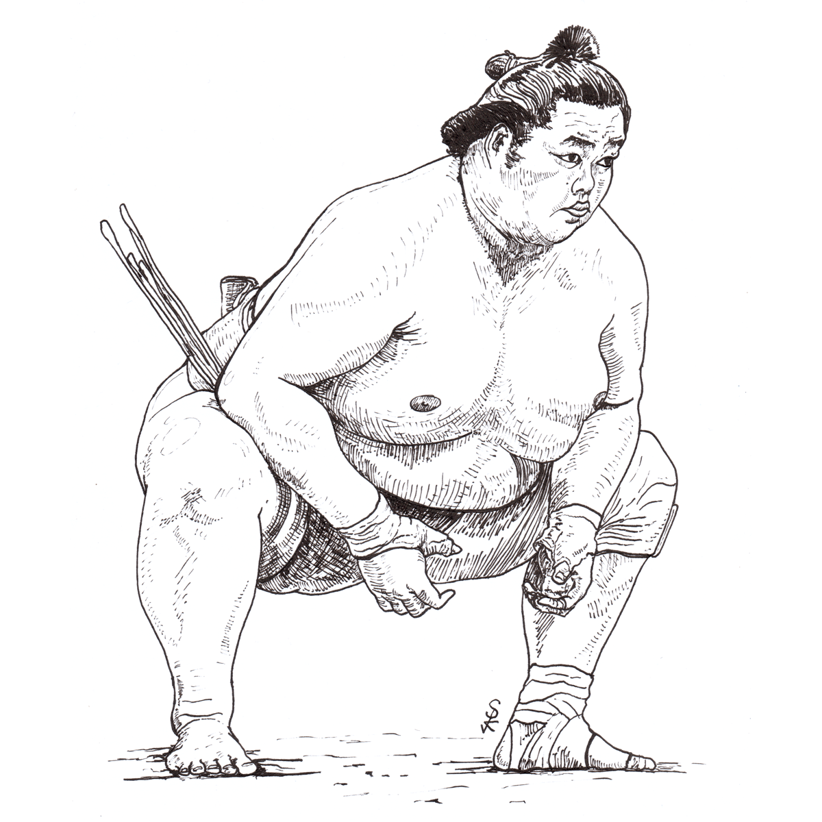 Image of Kotozakura ink drawing