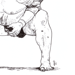 Image of Fujinokawa ink drawing