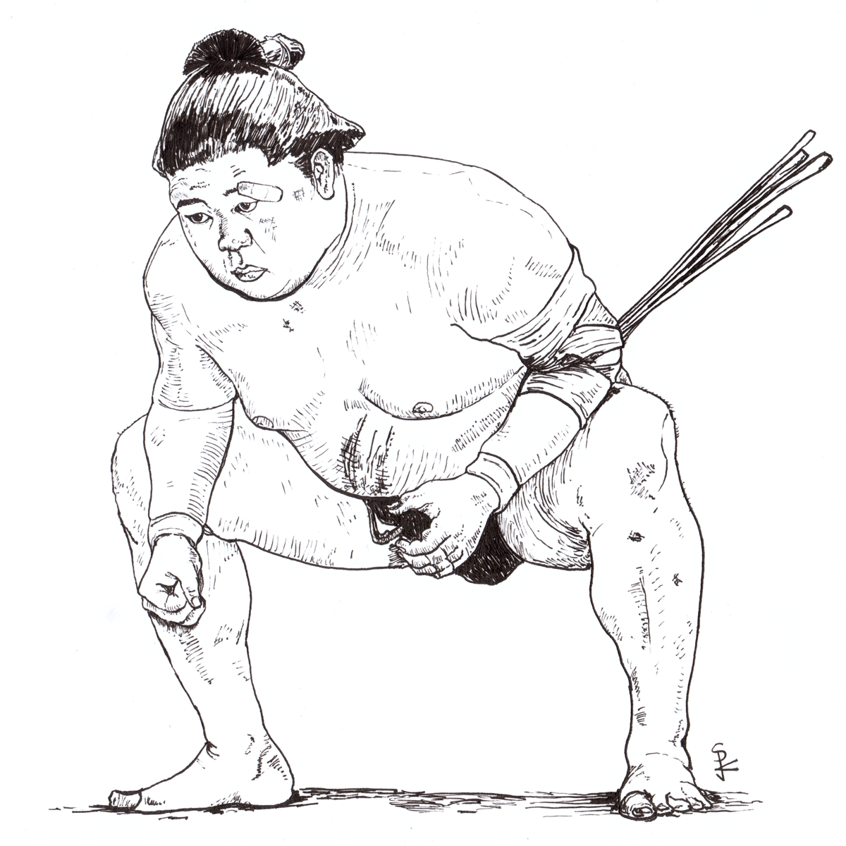 Image of Fujinokawa ink drawing