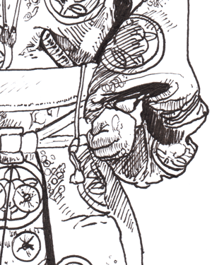 Image of Gyoji Kimura Shonosuke ink drawing