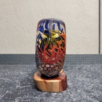 Image 1 of XXXL. Bright Tropical Coral Reef Aquarium - Flameworked Glass Sculpture Bead
