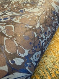 Image 1 of One of a kind hand marbled paper 'Shimmer Swirl' with shimmer finish