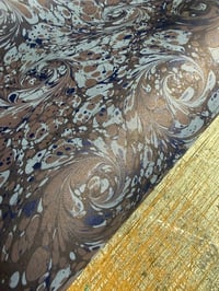 Image 5 of One of a kind hand marbled paper 'Shimmer Swirl' with shimmer finish