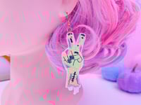 Image 1 of Zombie Peace Hand Earrings