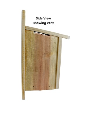Image of Small Bird Chickadee Wren Cedar Nesting Box