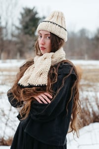 Image 1 of Siska Toque, (limited Merino wool, w/ crochet edge, (more colours)