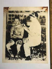 Image 1 of Copy of Bert Grimm Tattooing Tom Stephen’s photo print 8x10