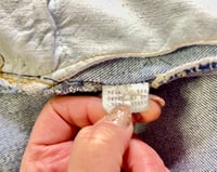 Image 10 of Levi’s 501 Button Fly Custom Embellished  jeans Vintage 86 redesigned roses & butterflies SZ 34/32