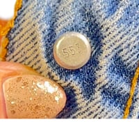 Image 8 of Levi’s 501 Button Fly Custom Embellished  jeans Vintage 86 redesigned roses & butterflies SZ 34/32