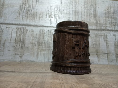 Image of Halo wooden beer mug, Space Warrior Tankard, 22oz, gamers gift