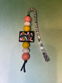 Nurse theme beaded bookmark 