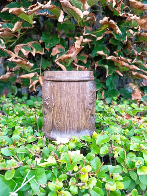Image of Mimic Monster Wooden Beer Mug – Fantasy Tankard Inspired by Dungeons & Dragons