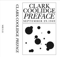 Image 3 of Clark Coolidge "Preface" Cassette Tape