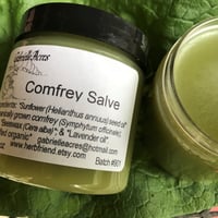 Image 1 of Comfrey Salve 2 oz Glass Jar, Organic Ingredients, Small Batch Handcrafted