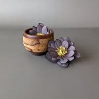 Image 2 of Altar Bowl - Black Limba and Walnut  2" x 1.5"