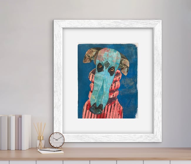 Dog 21 Blue in Blue ( pink)