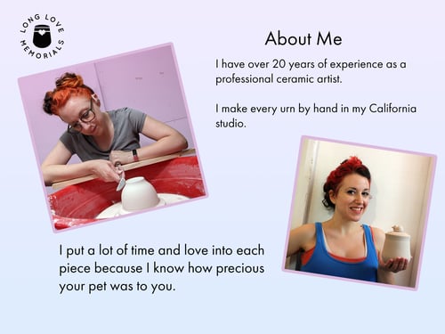 Image of Scottish Fold Cat Urn Personalized with Your Cat's Portrait